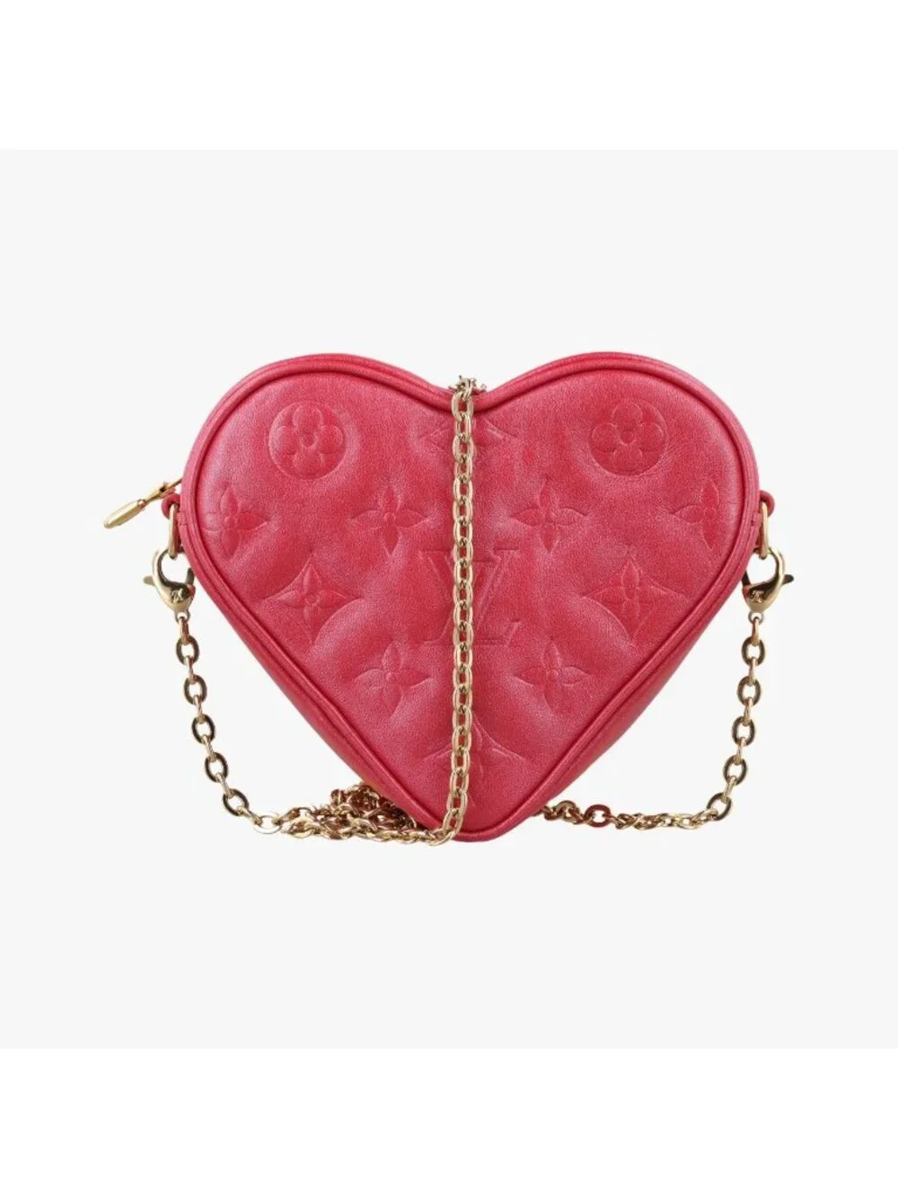 Louis Vuitton Heart on Chain Red Lambskin Shoulder